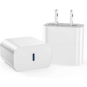2 Pack fast charging USB C wall adapter block
